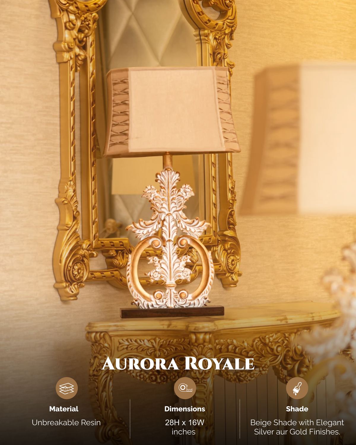 Aurora Royale Resin Table Lamp