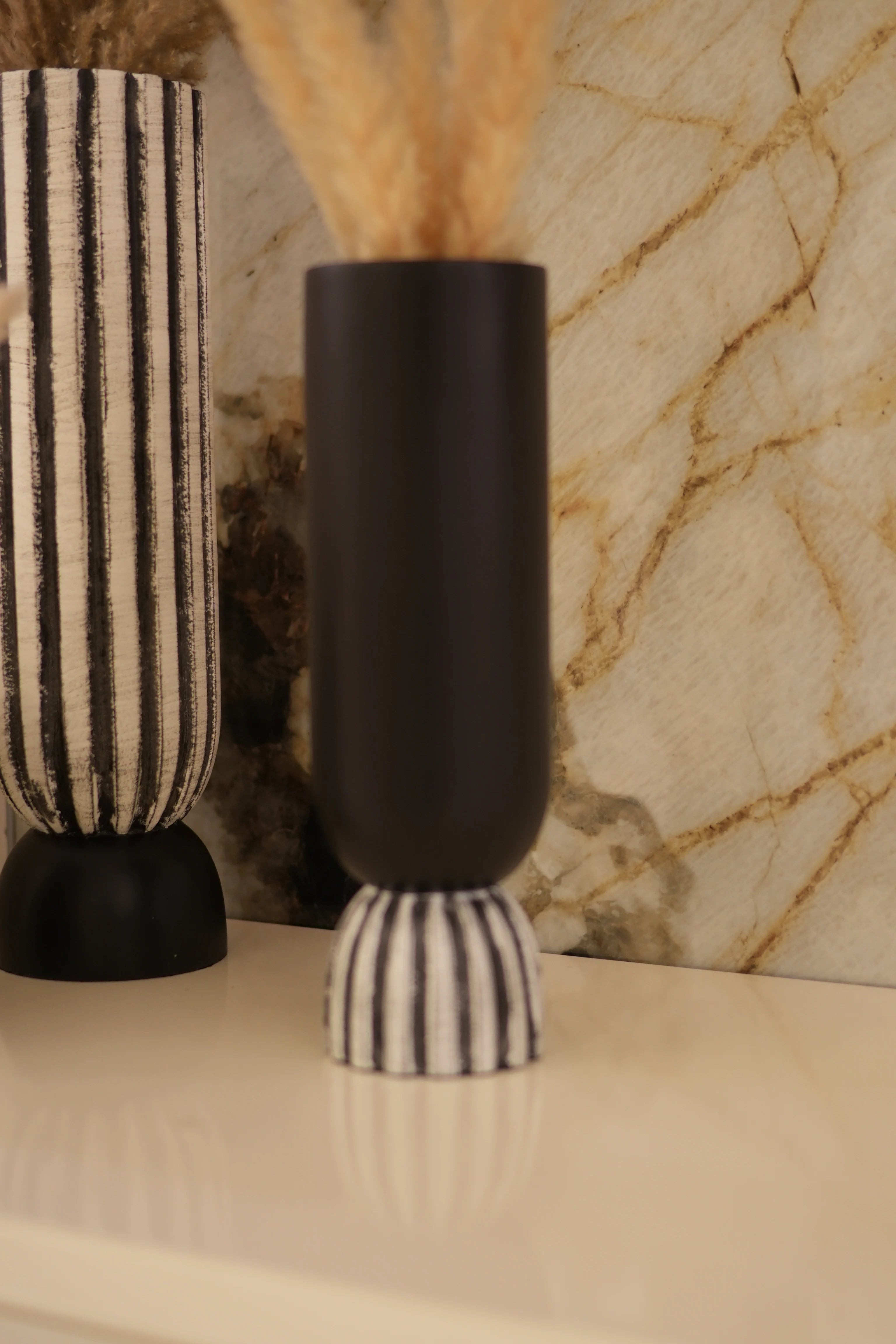 Noir Strata vase Set of 3 Decorahaus Vases Decorahaus