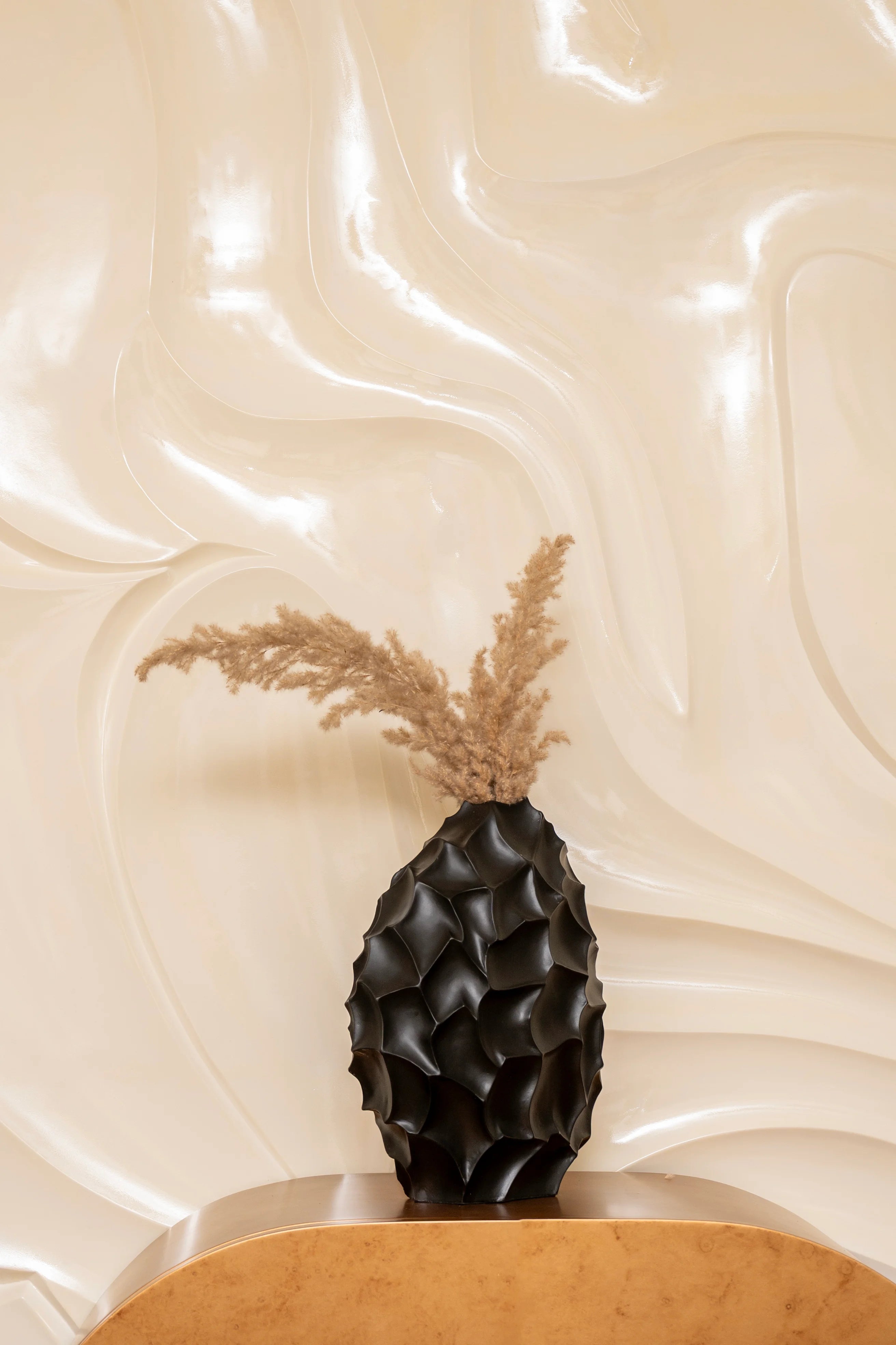 Midnight Hive Resin Vase | Textured Handmade Modern Decor