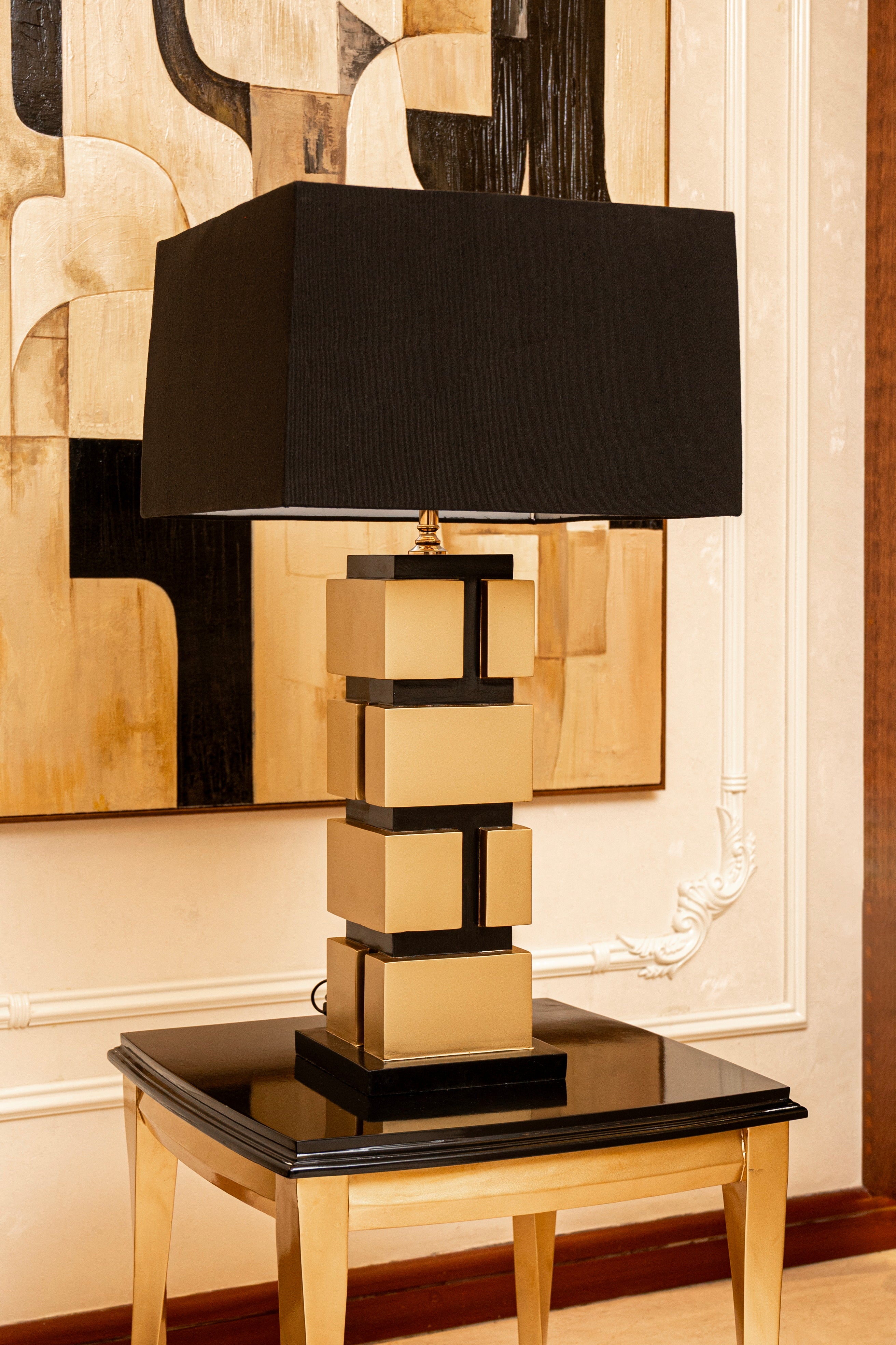 Golden Blocks Trendy Table Lamp