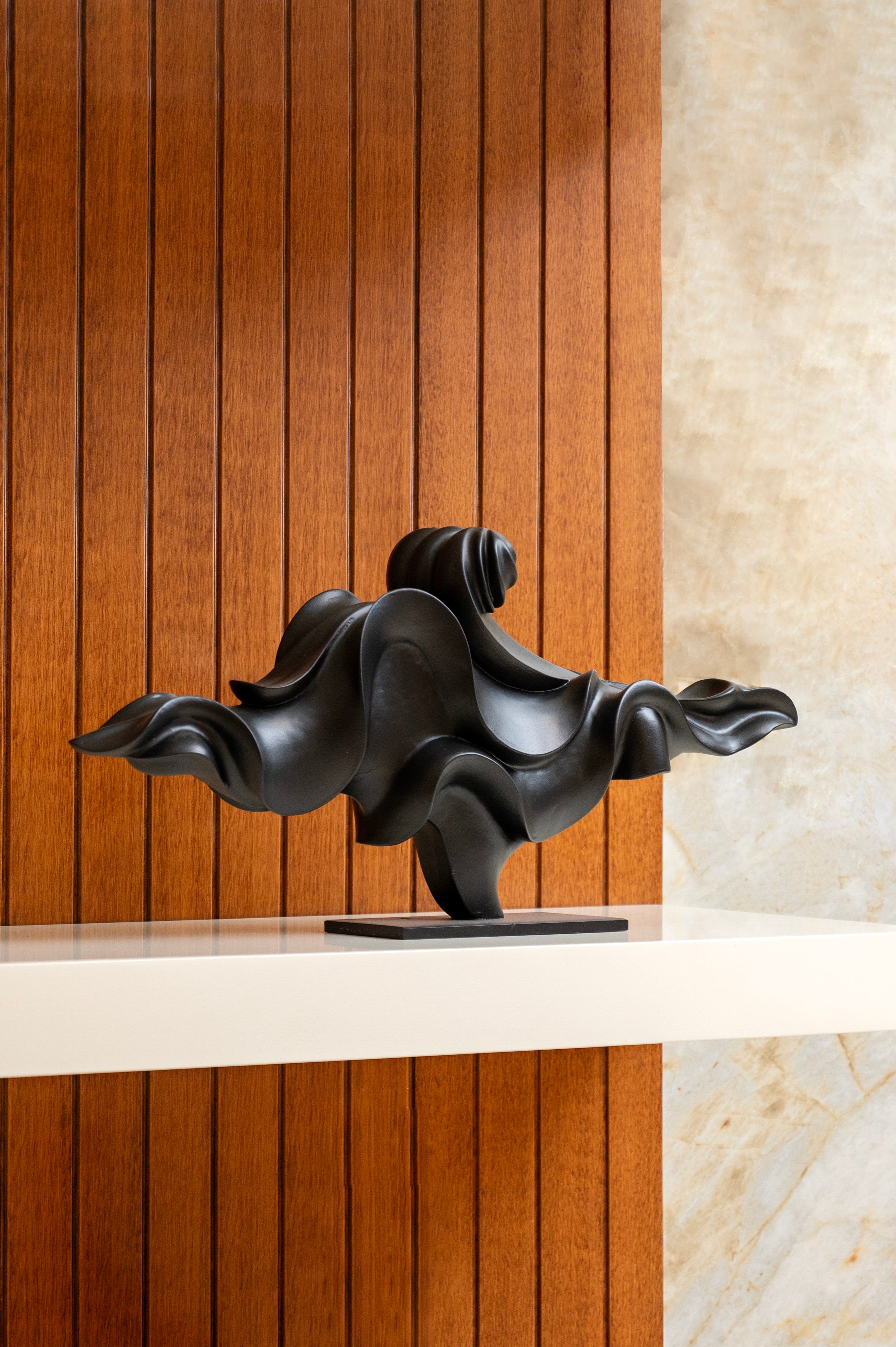 Waves of Time Abstract Artifact | Modern Resin Art Decor