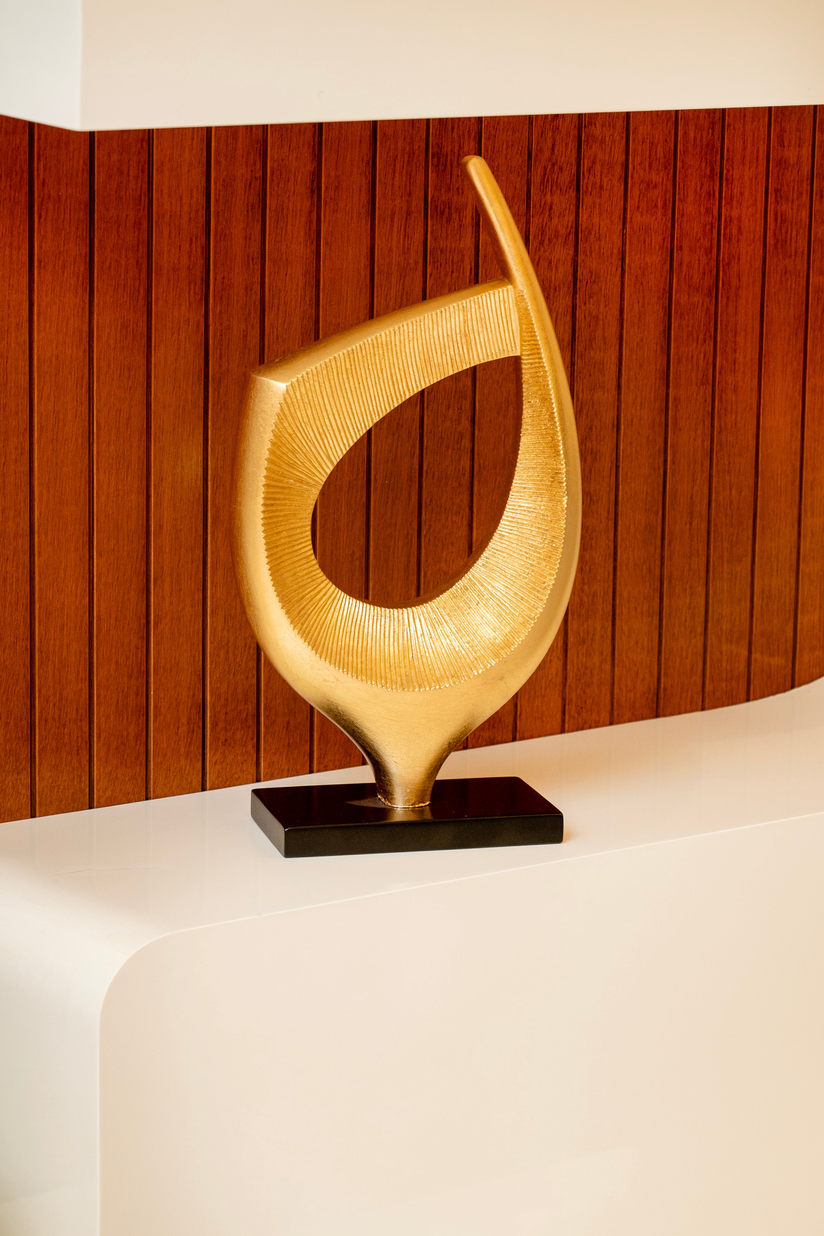 Infinity Crest Abstract Gold Artifact | Modern Resin Decor