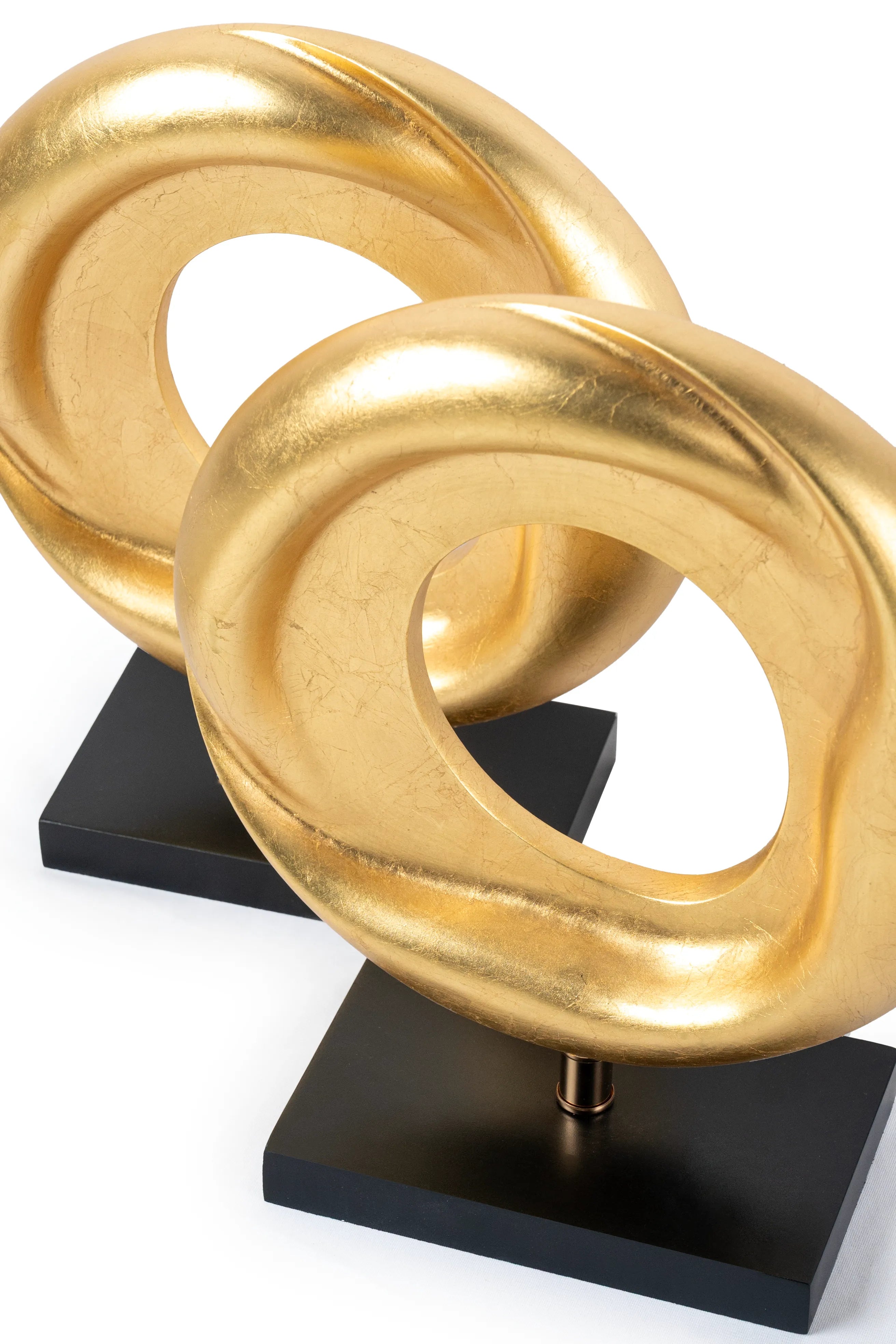 Gold Infinity Loop Resin Artifact – Modern Handmade Sculpture