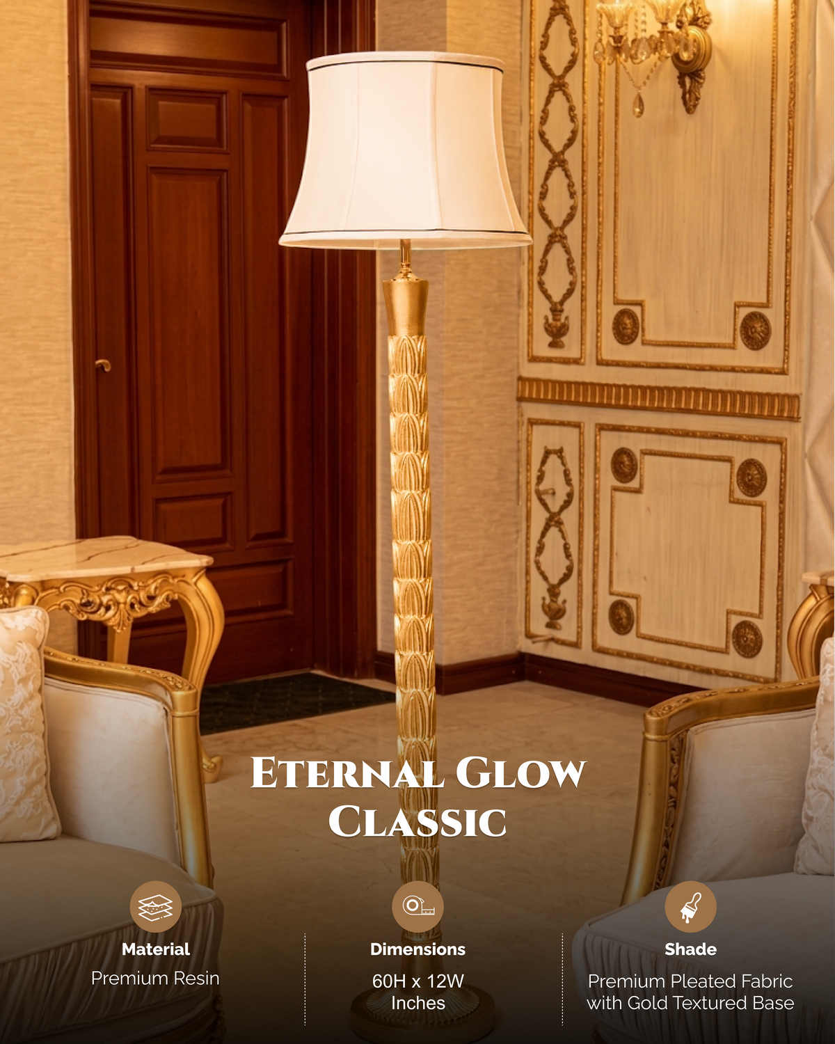 Eternal Glow Classic Resin Floor Lamp