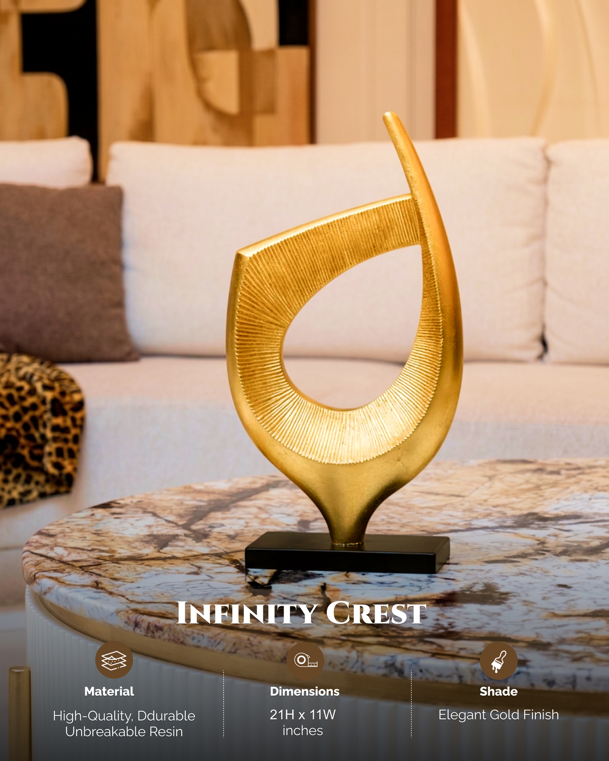 Infinity Crest Resin Artifact