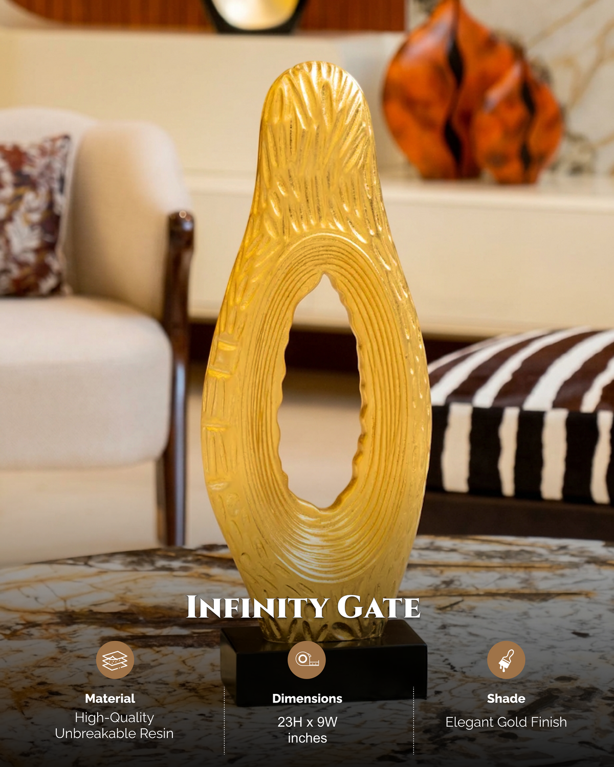 Infinity Gate Resin Home Decor Artifact