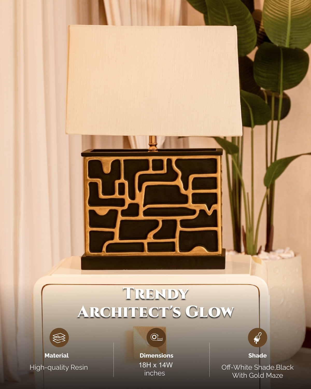 Trendy Architect's Glow Resin Table Lamp