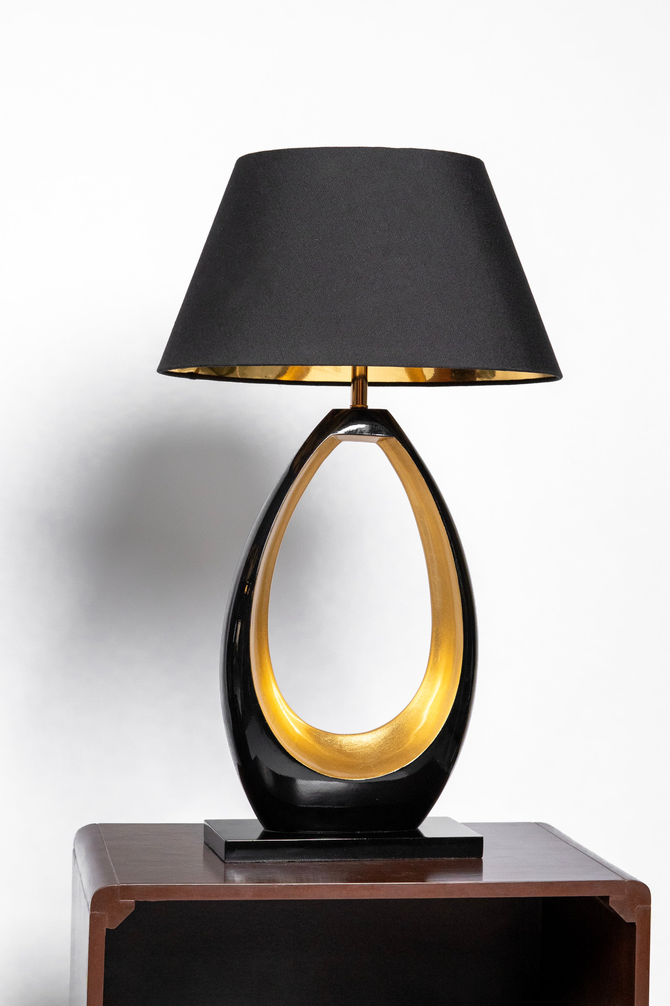 Infinity Glow Table Lamp - Black & Gold
