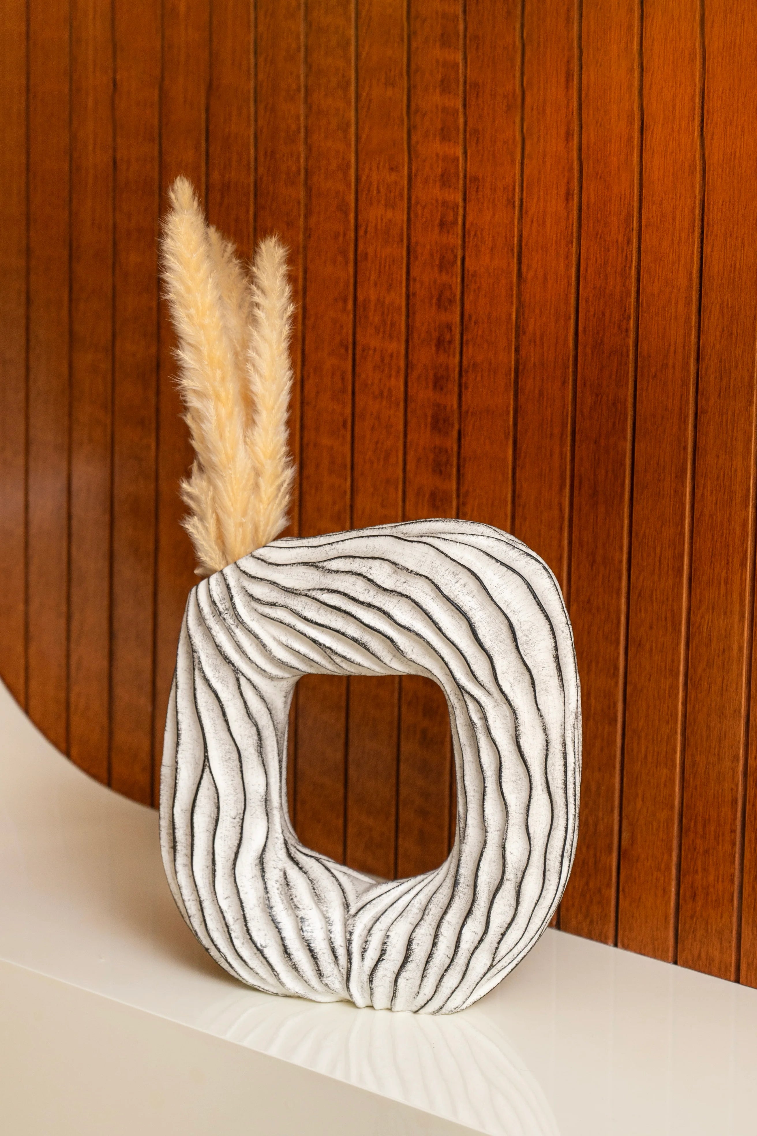 Wave Stone Resin Vase | Modern Abstract Decor