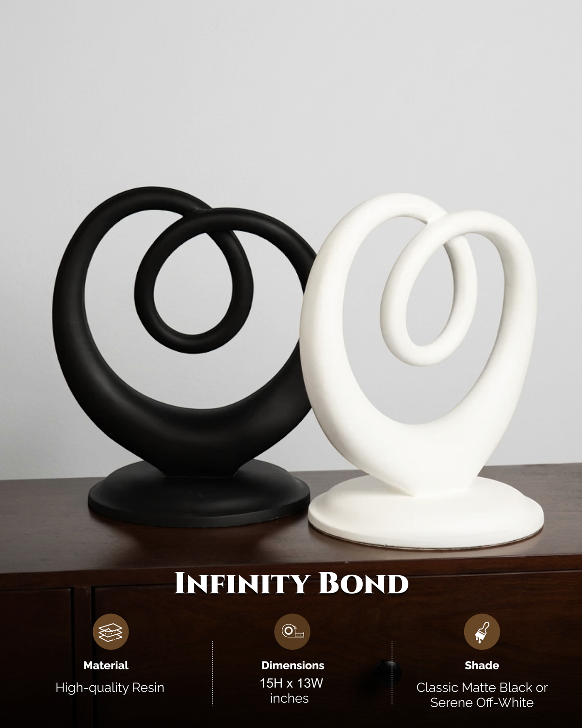 Infinity Bond Resin Home Decor Artifact