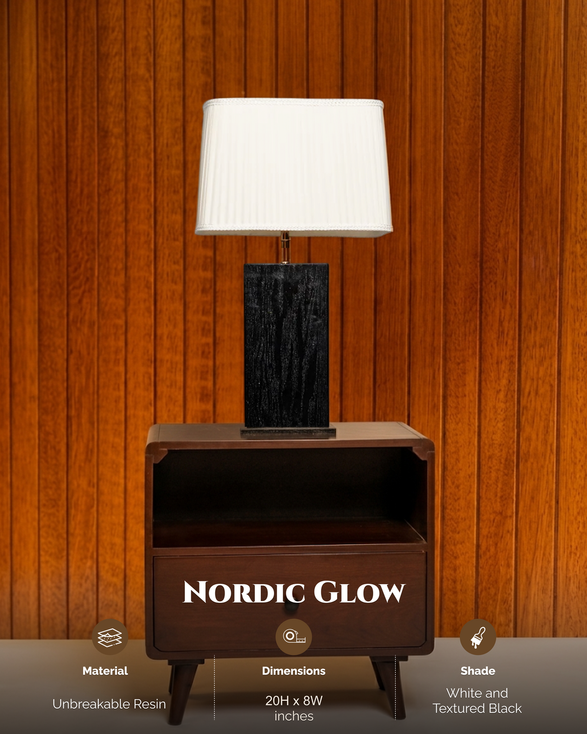 Nordic Glow Modern Resin Table Lamp