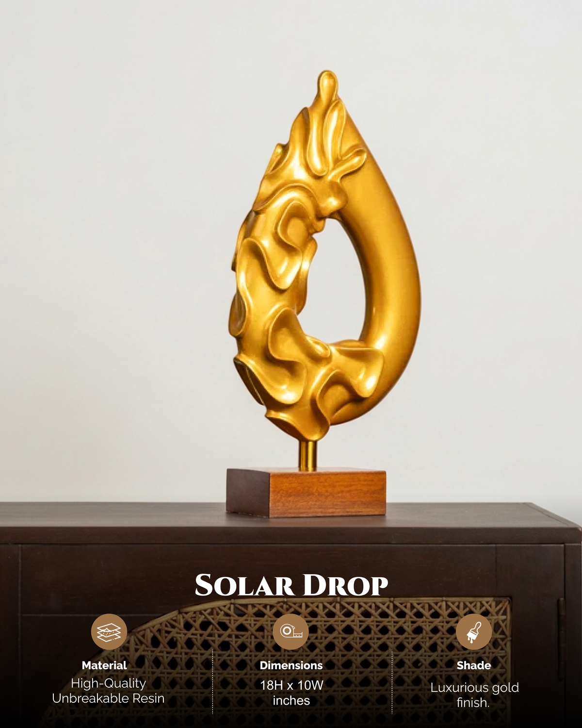 Solar Drop Resin Artifact